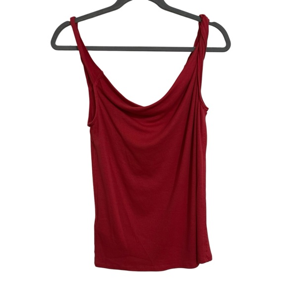 FREE PEOPLE NWOT Twist Strap Drape Neck Tank Top M - Picture 4 of 9